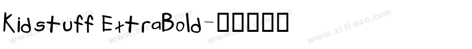 Kidstuff ExtraBold字体转换